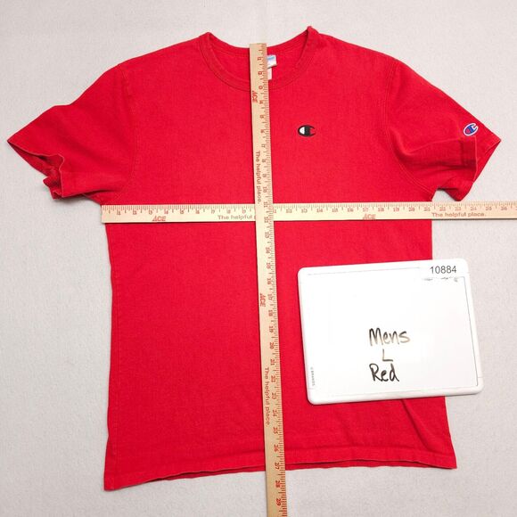 Champion Casual Short Sleeve Pullover T Shirt Mens Size Large L Red - Picture 5 of 9